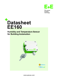 Thumbnail of document Data Sheet - EE160 HVAC Humidity/Temperature Transmitter